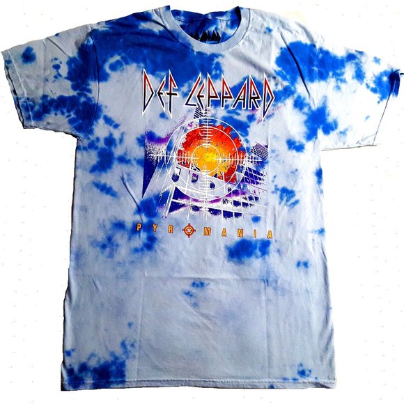 Def Leppard Pyromania Tie Dye metal rock Official T-Shirt XXL 2XL NWT - Picture 1 of 3